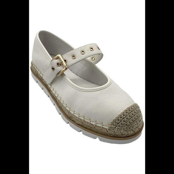 Urban Sport Women's Billie Fashion Casual Espadrille White - Medium - Picture 1 of 3